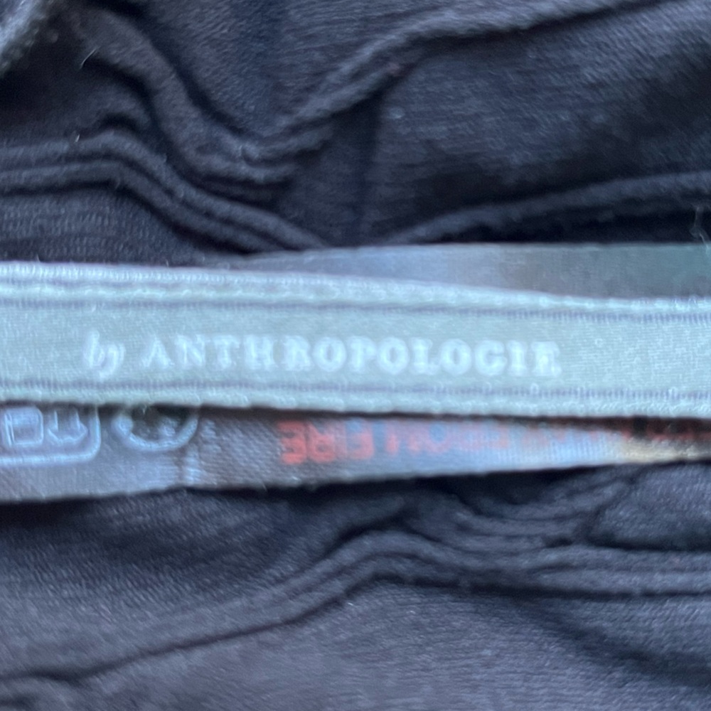 Anthropologie Black Rouched Lightweight Boho Babydoll Tank Cami Women's Size S/M - Picture 3 of 5